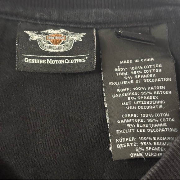 Harley Davidson Shirt Willie G Embroidered Black Skull Motorcycle Long Sleeve XL - Picture 12 of 13